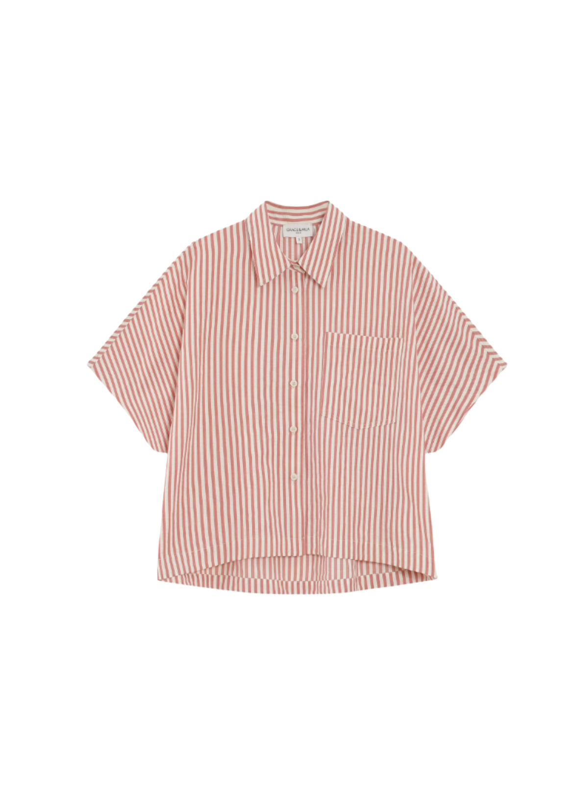 Grace & Mila  Vercia Shirt In Coral