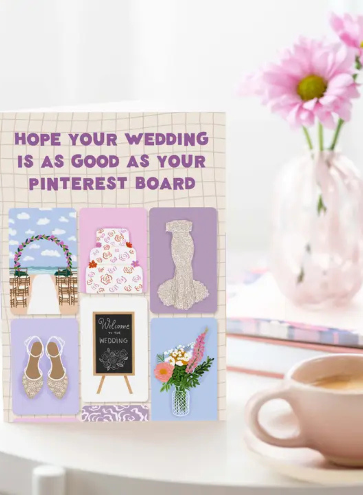 Pinterest Wedding Card from Tikkled Pink