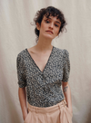 Blaise Printed Blouse in Leopard Noir from Emile & Ida