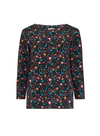 Noor Jersey Top in Black/Multi Star Cluster from Sugarhill