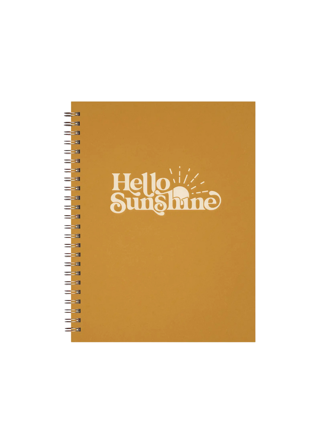 Hello Sunshine Journal: Lined Notebook in Saffron from Ruff House Print Shop