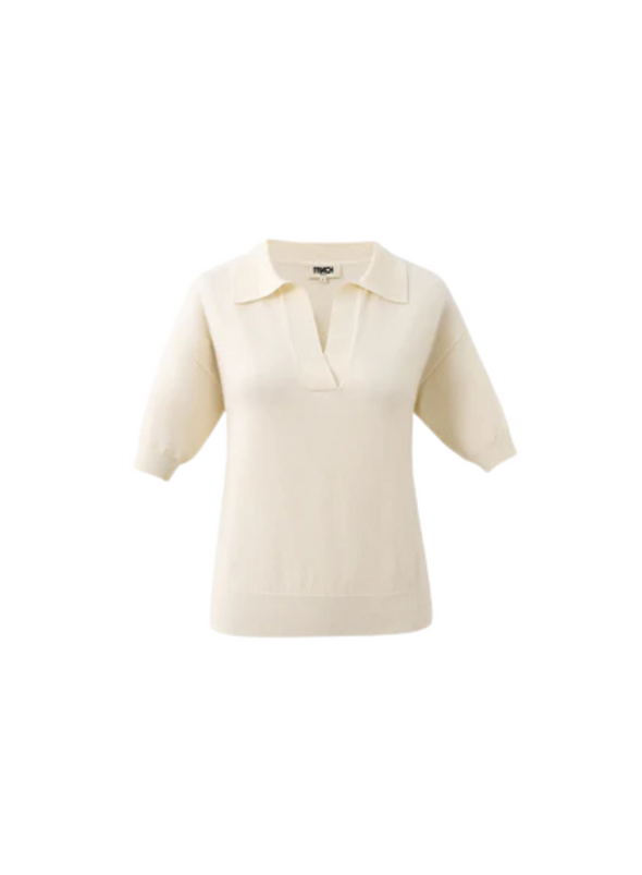 Plume Knit Top in Creme from FRNCH