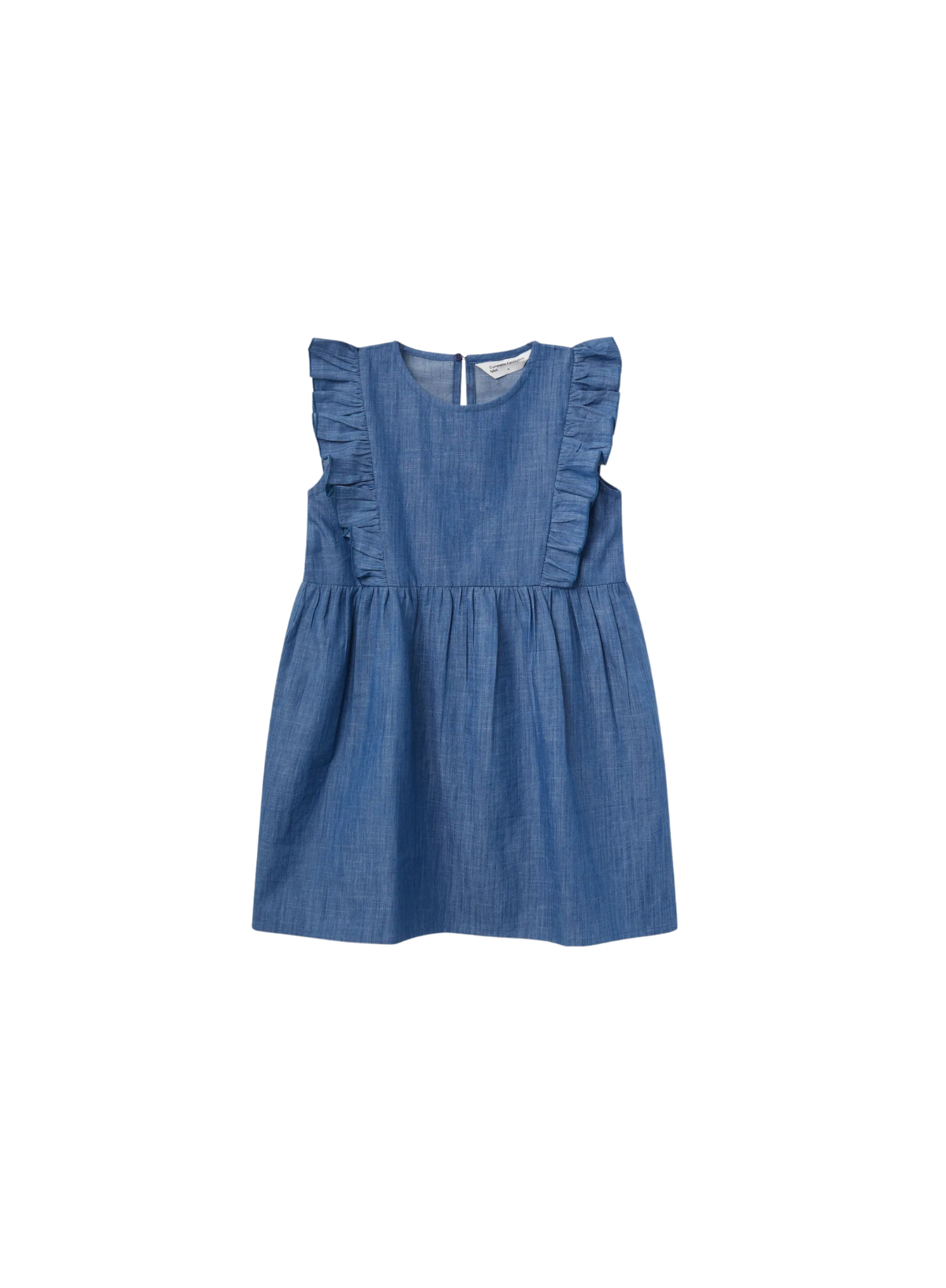 Denim Dress with Ruffles in Light Blue from Compañia Fantastica Mini