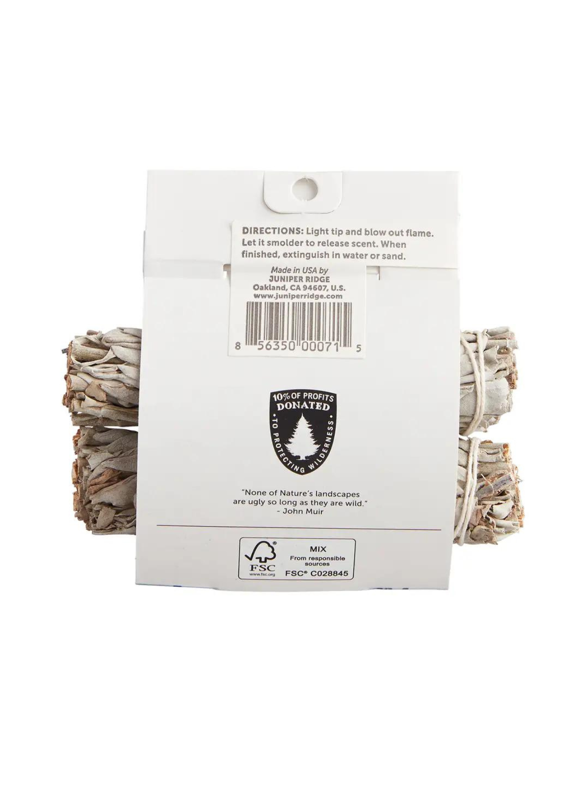 Natural Incense - White Sage Minis from Juniper Ridge