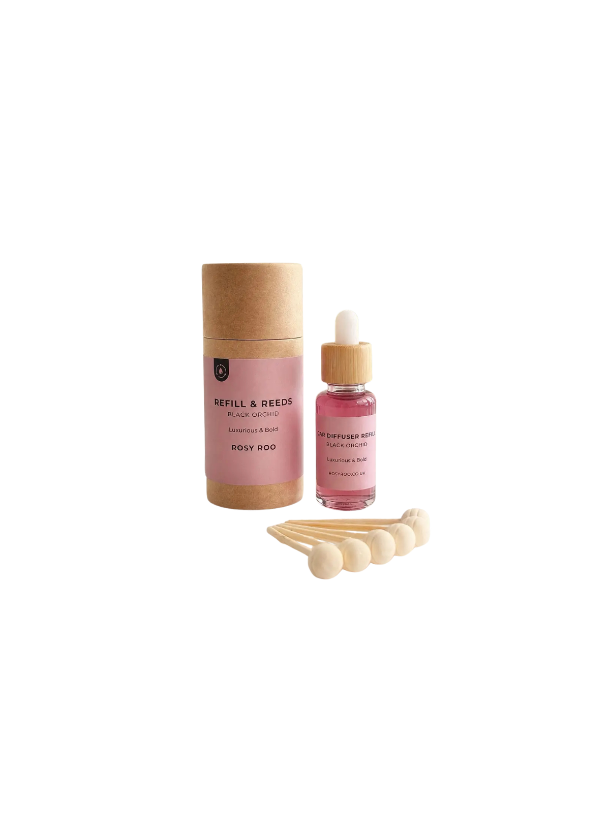 Rosy Roo Black Orchid - Refill and Reeds