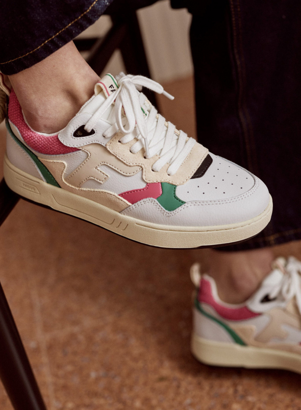 Dahlia Leather Trainers in White from Faguo