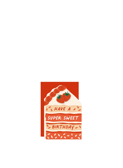 Super Sweet Birthday Cake Slice Card from Tikkled Pink