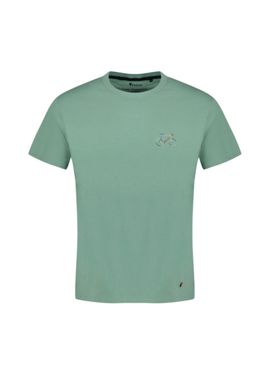 Arcy Cotton T-Shirt in Green Bike from Faguo