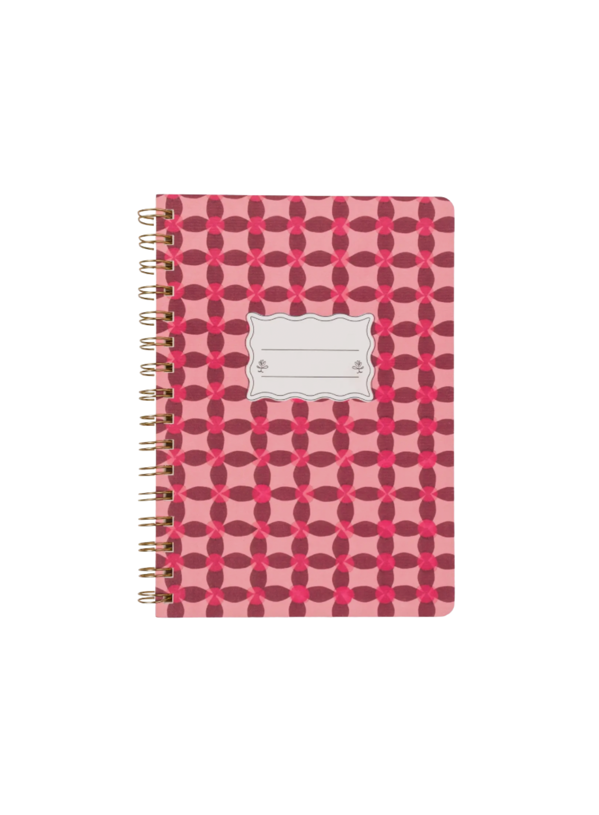 Designworks Tulip A5 Twin Wire Notebook Pinwheel Pink