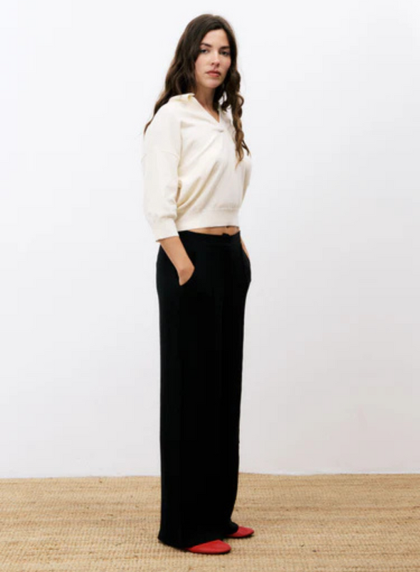 Plume Knit Top in Creme from FRNCH