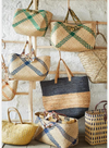 Blue/Natural Seagrass Bag from Madam Stoltz