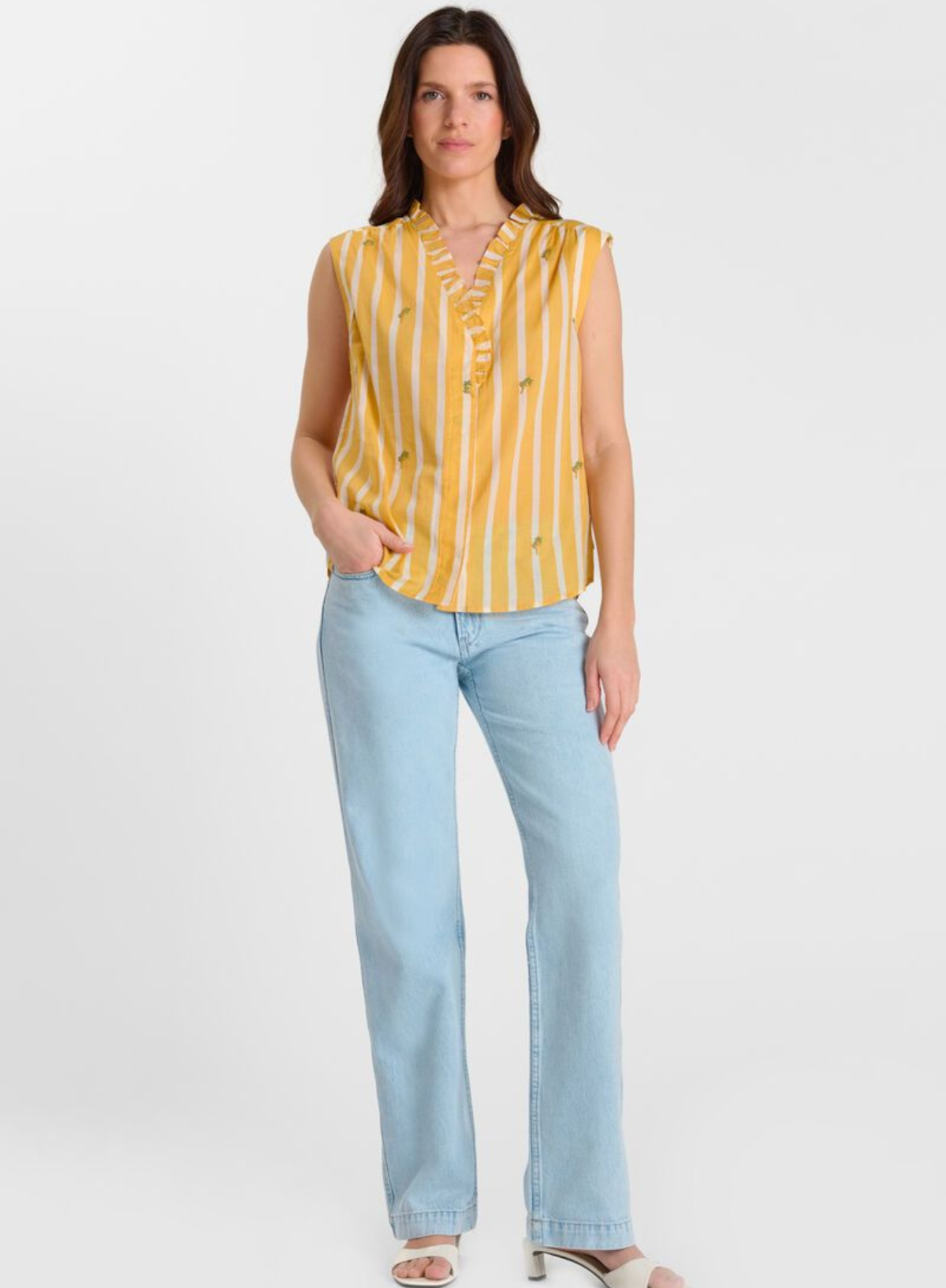 Le Temps des Cerises Blouse in Bamboo