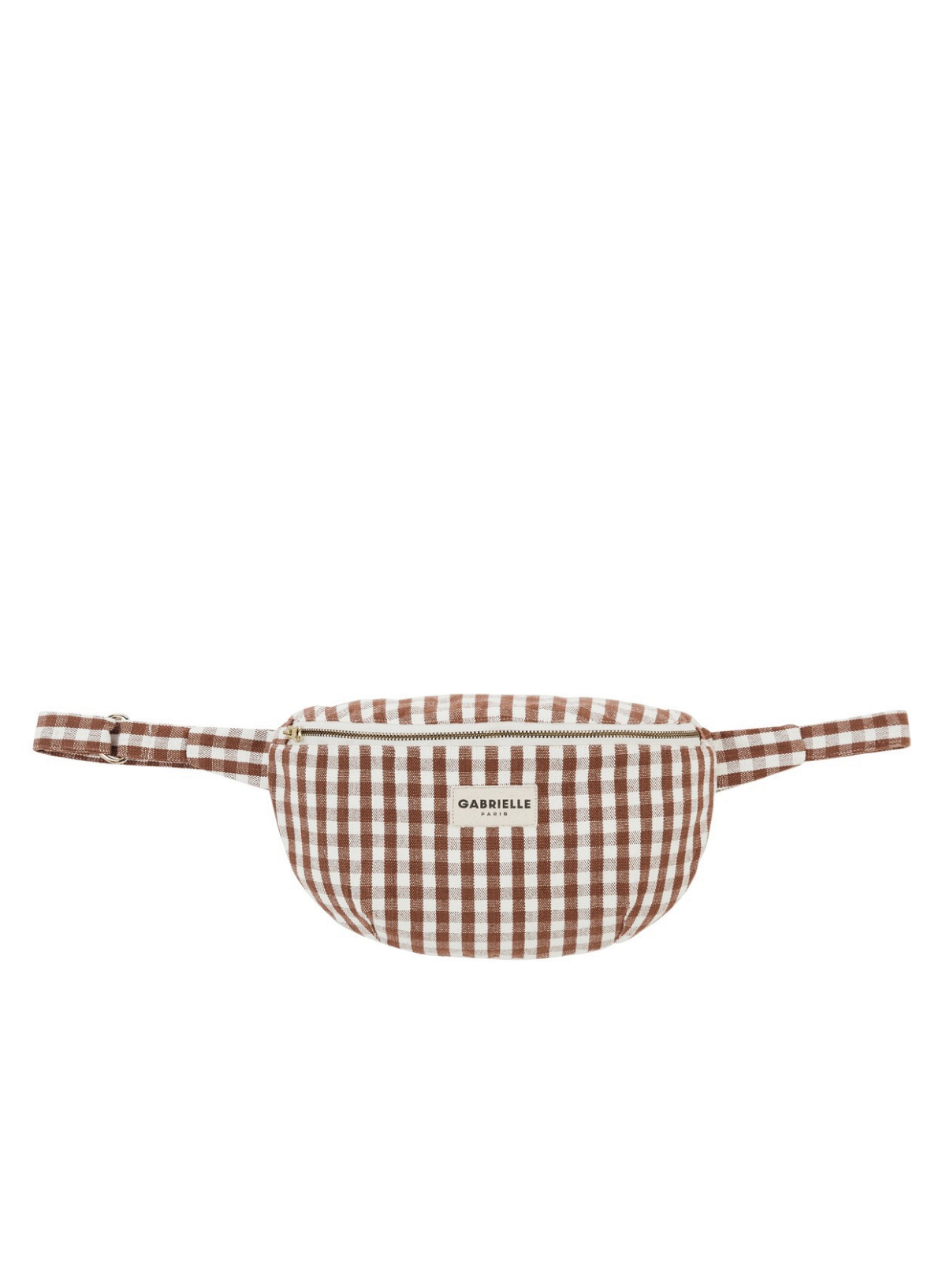 Gabrielle Paris Cotton Waist Bag in Vichy Moka
