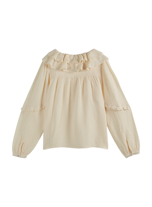 Cotton Gauze Blouse in Cream from Emile & Ida