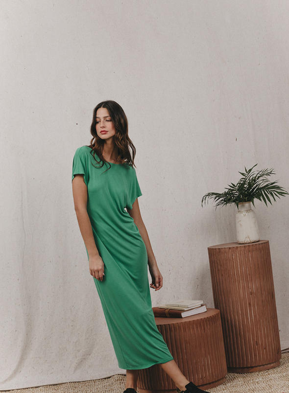 Khloe Dress in Vert from Grace and Mila