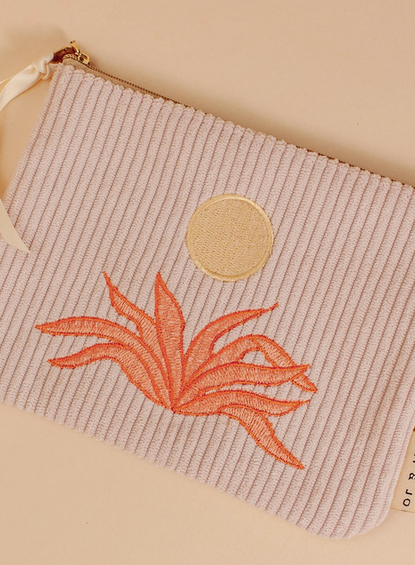 Corduroy Pouch In Pale Pink from Cai & Jo