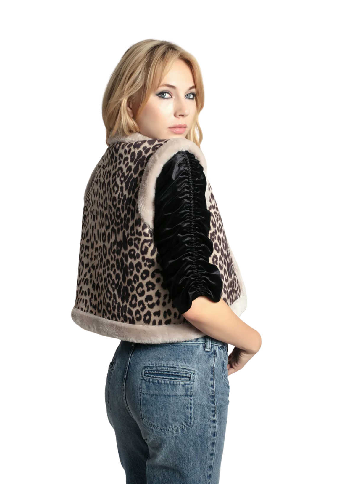 Arnica Leopard Gilet in Mink from Nooki