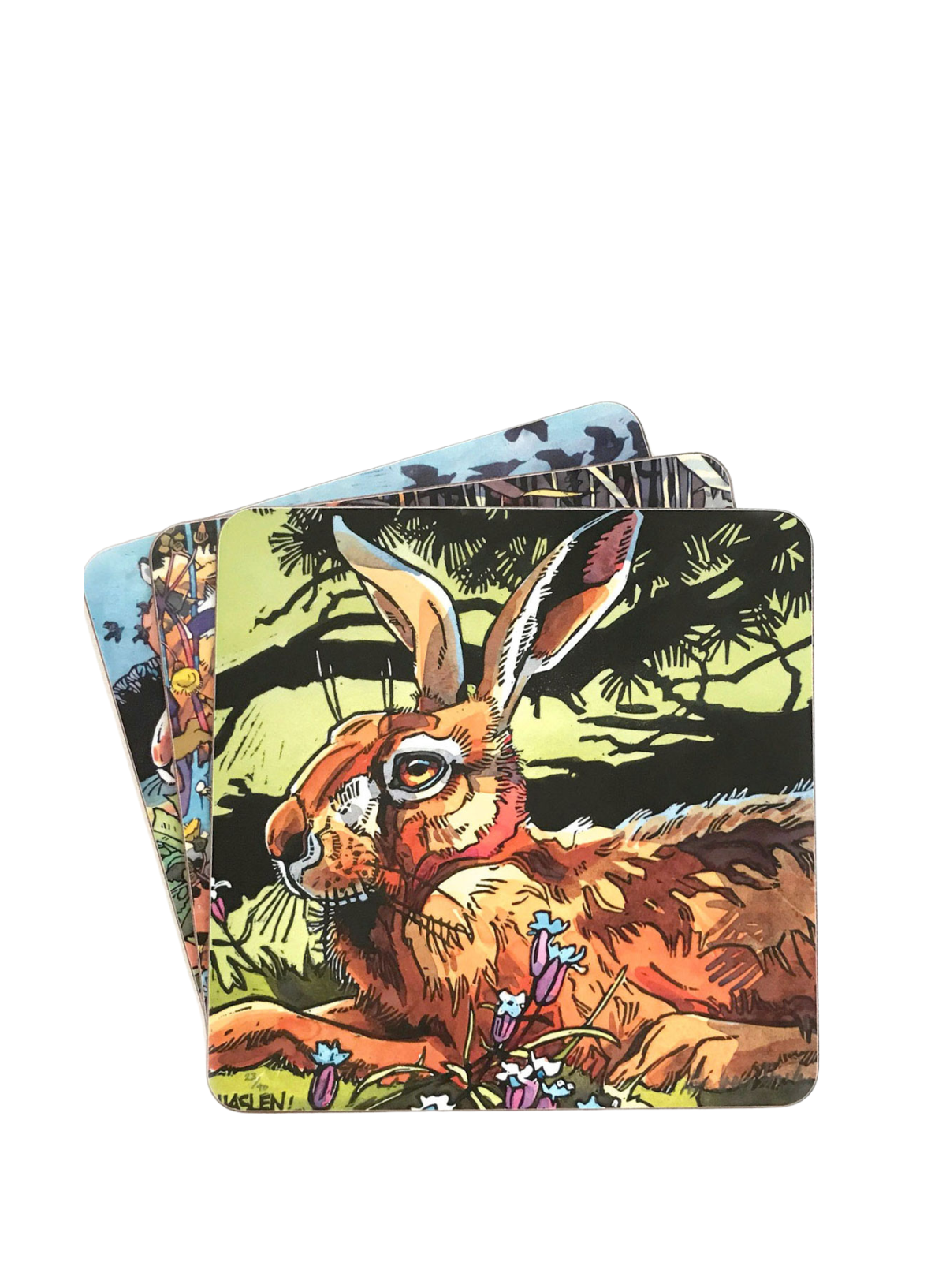 Havergate Hare Coaster from Red Hare Publishing