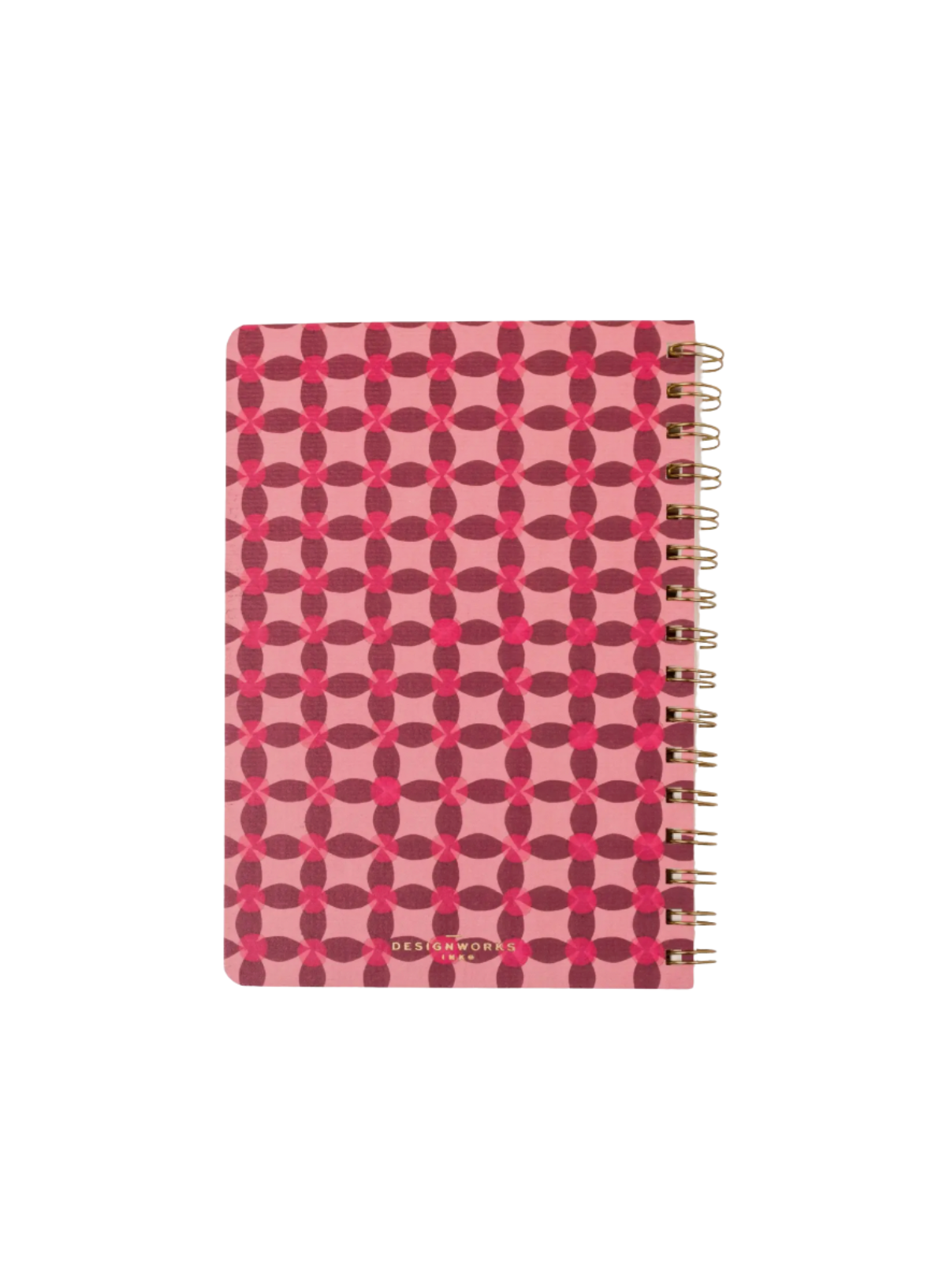 Designworks Tulip A5 Twin Wire Notebook Pinwheel Pink