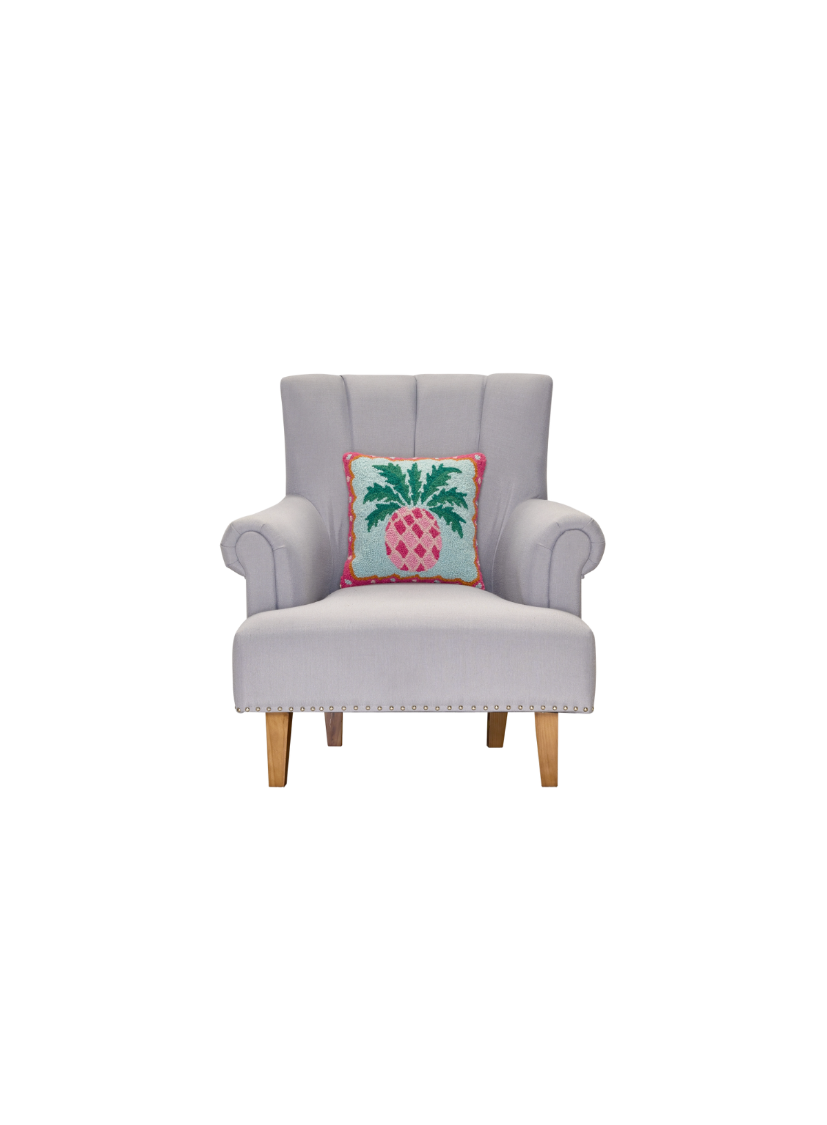 Peking Handicraft Preppy Pineapple Hook Pillow