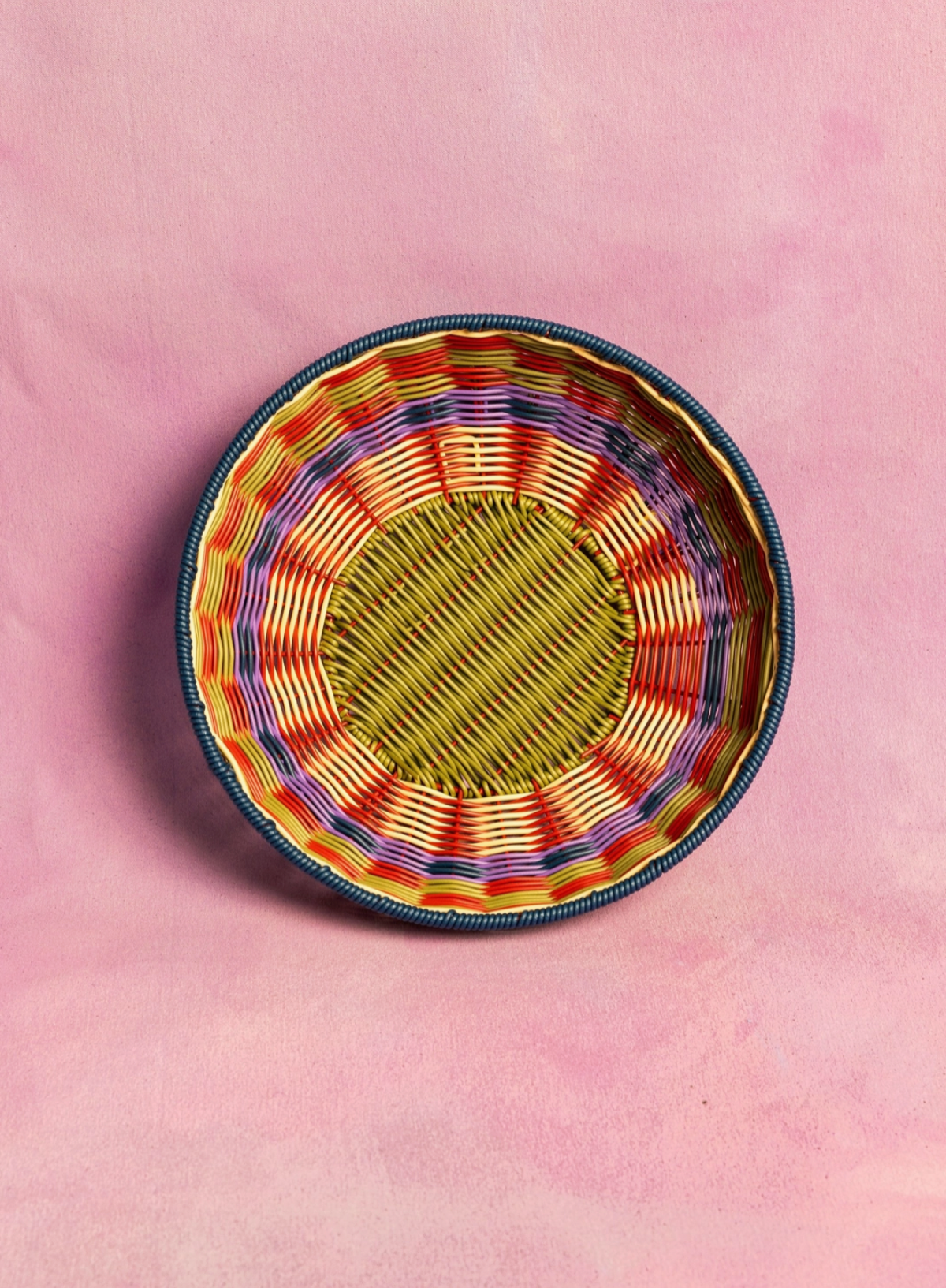 MÆGEN Woven Bowl in Green/Red