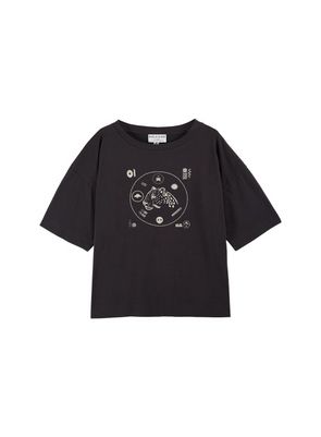 Bandy Printed T-Shirt in Carbon from Emile & Ida