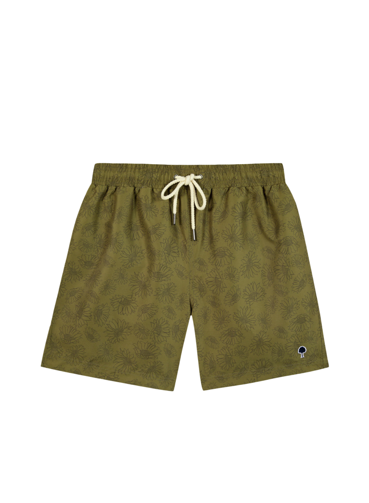 Faguo Mimizan Swim Shorts in Dark Khaki
