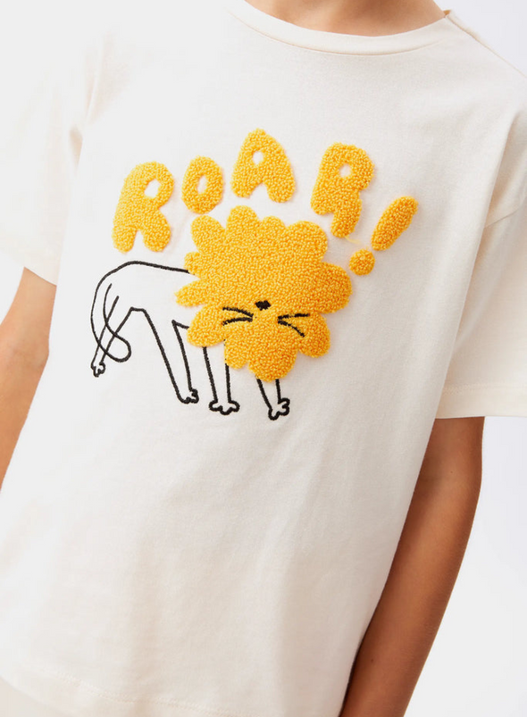 Roar Lion T-Shirt in Cream from Compañia Fantastica Mini