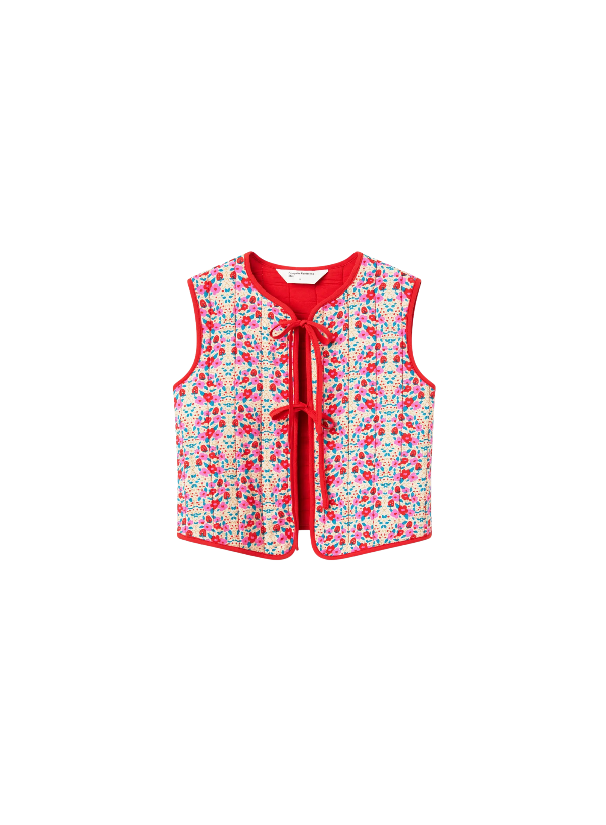 Tie Front Gilet in Floral Print from Compañia Fantastica Mini
