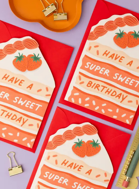 Super Sweet Birthday Cake Slice Card from Tikkled Pink
