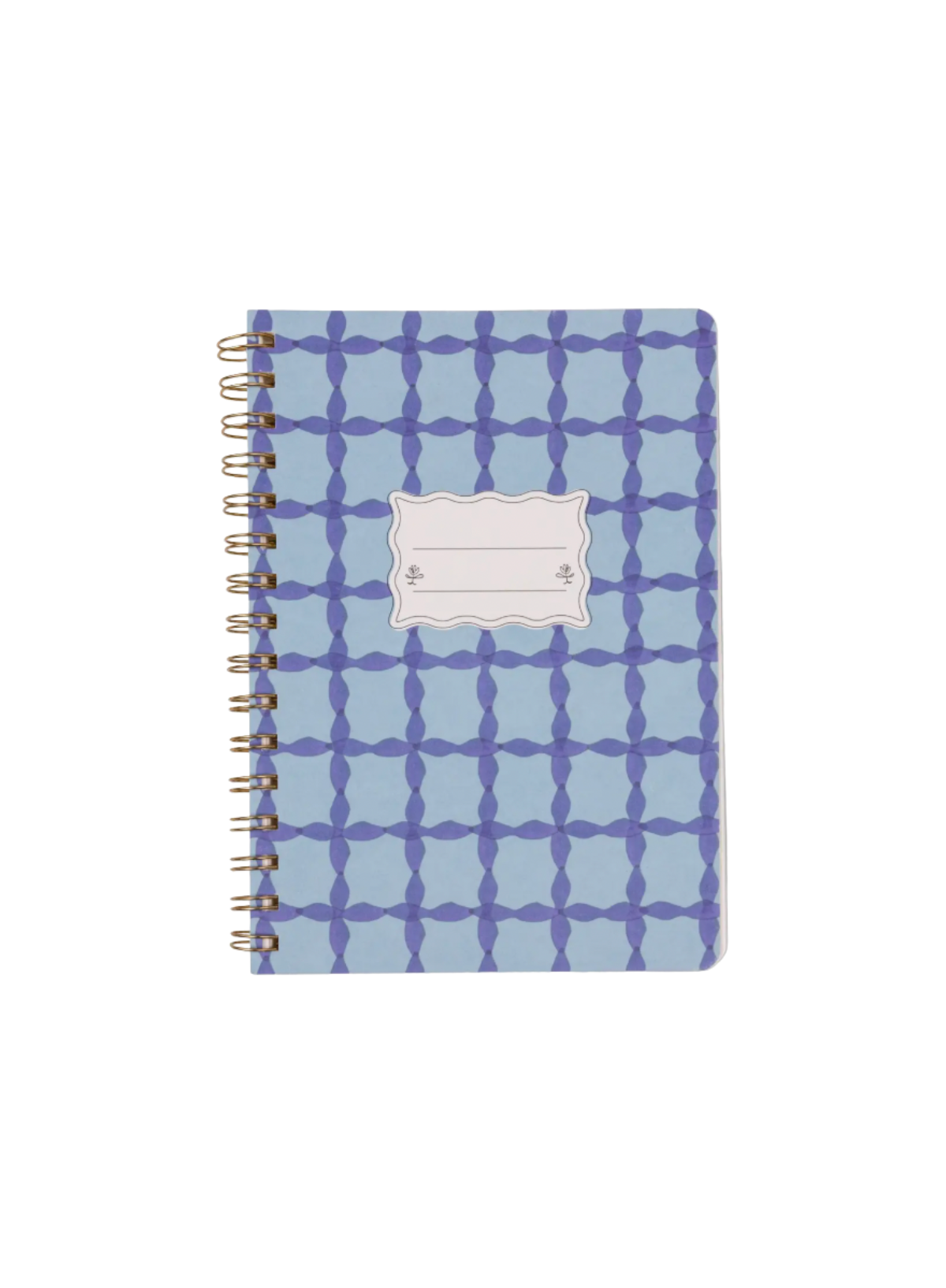 Designworks Tulip A5 Twin Wire Notebook Blue Lattice