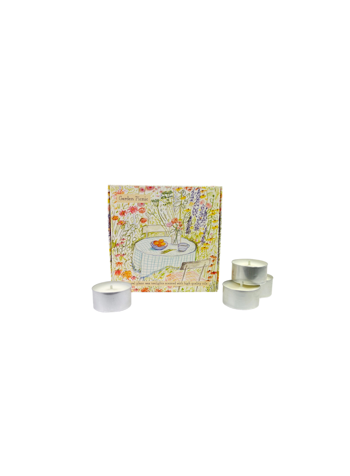 Heaven Scent Box of 9 Summer scented tealights in Garden Picnic