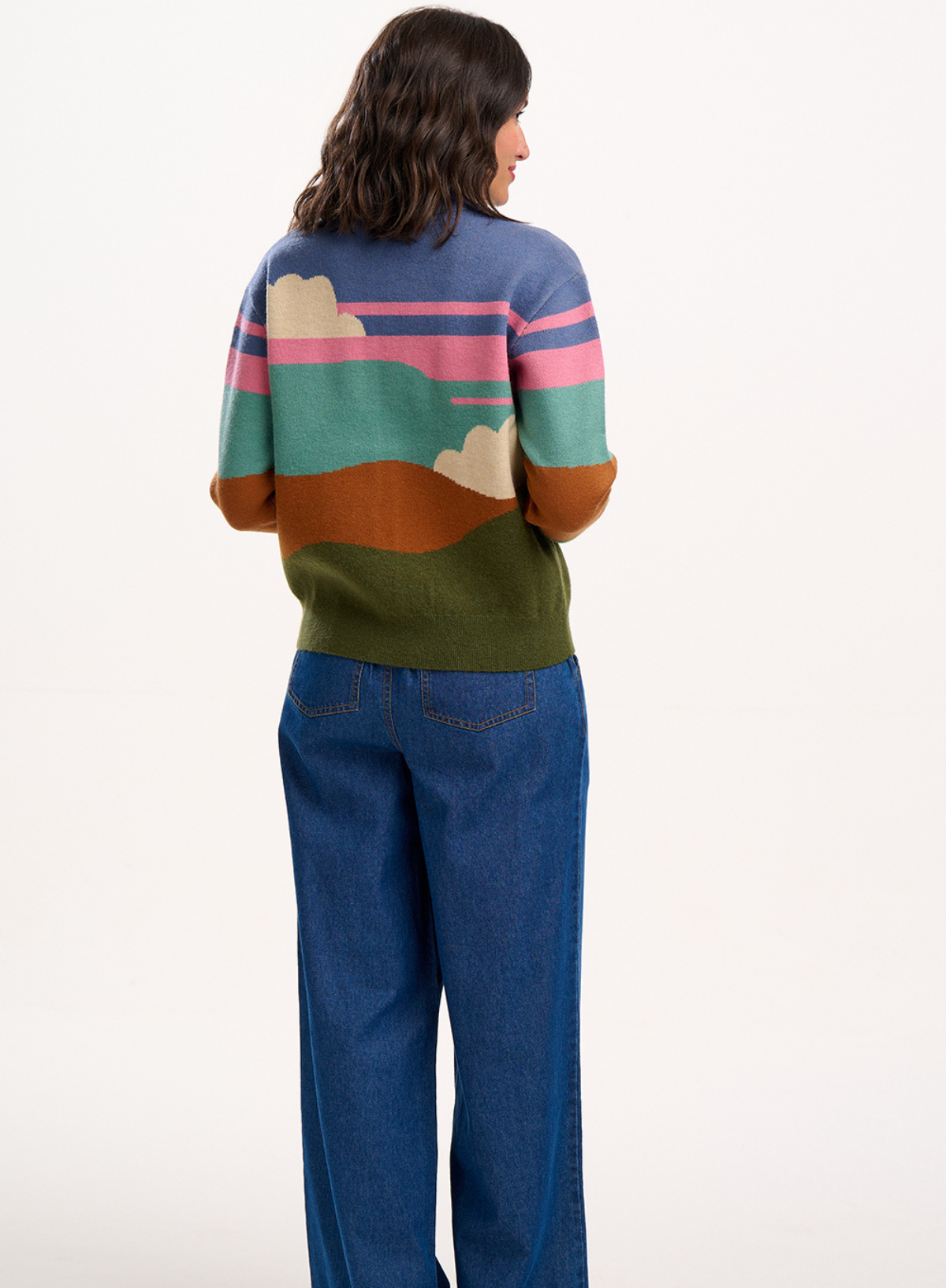Sugarhill Brighton Solana Bomber Jacket in Multi, Cloudy Hills