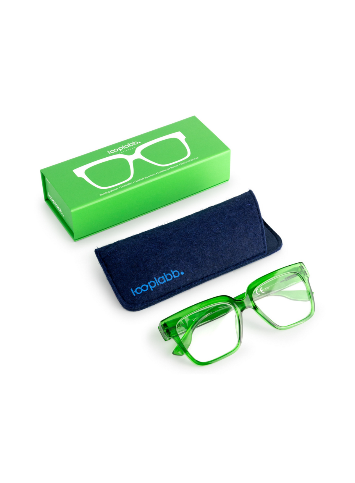 Looplabb Max Reading Glasses in Emerald Green