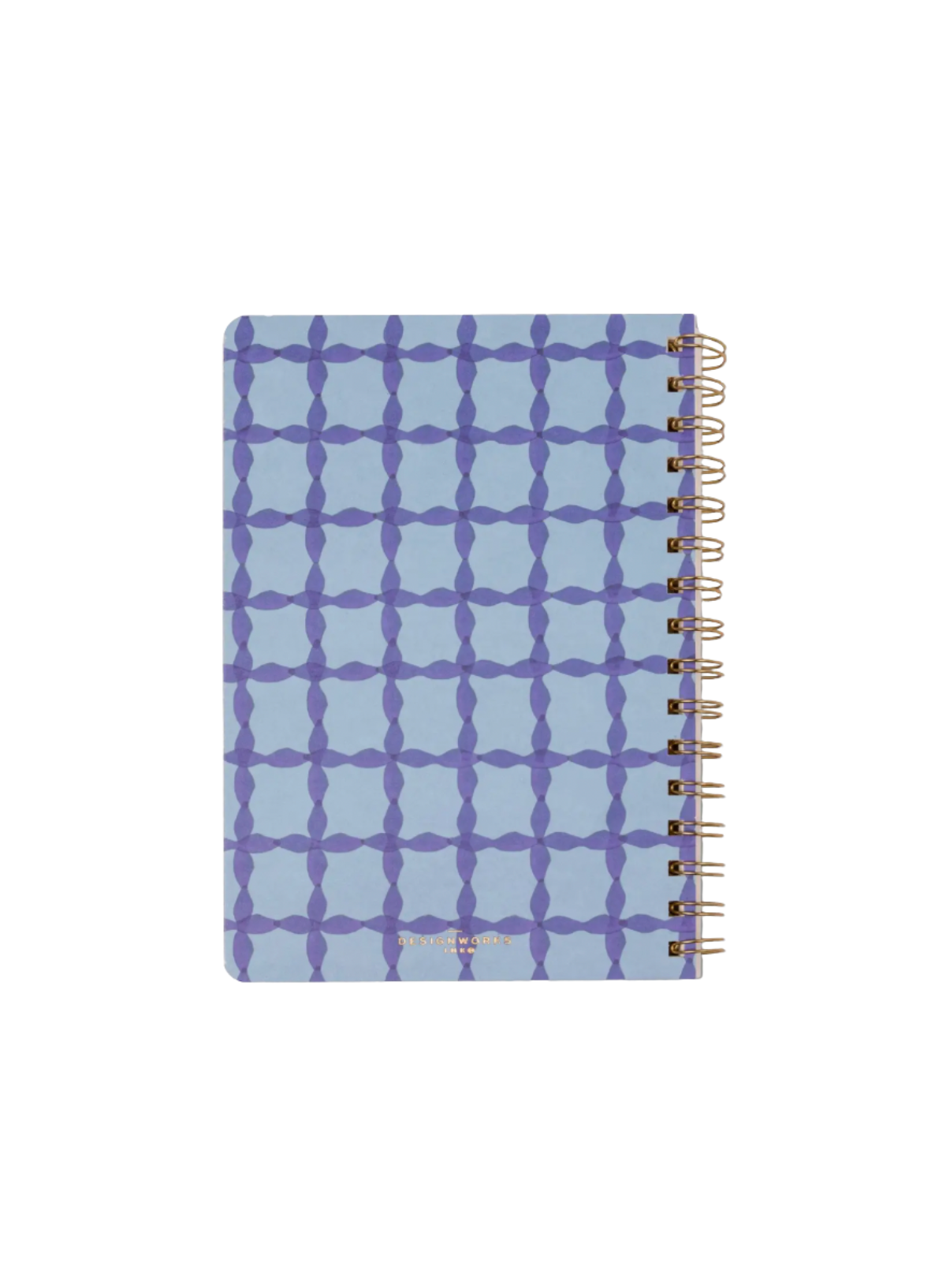 Designworks Tulip A5 Twin Wire Notebook Blue Lattice