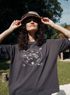 Bandy Printed T-Shirt in Carbon from Emile & Ida