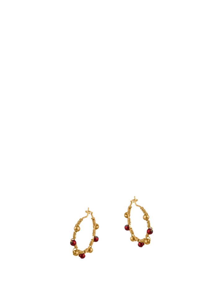 Stanimira Beaded Earrings in Red from Big Metal