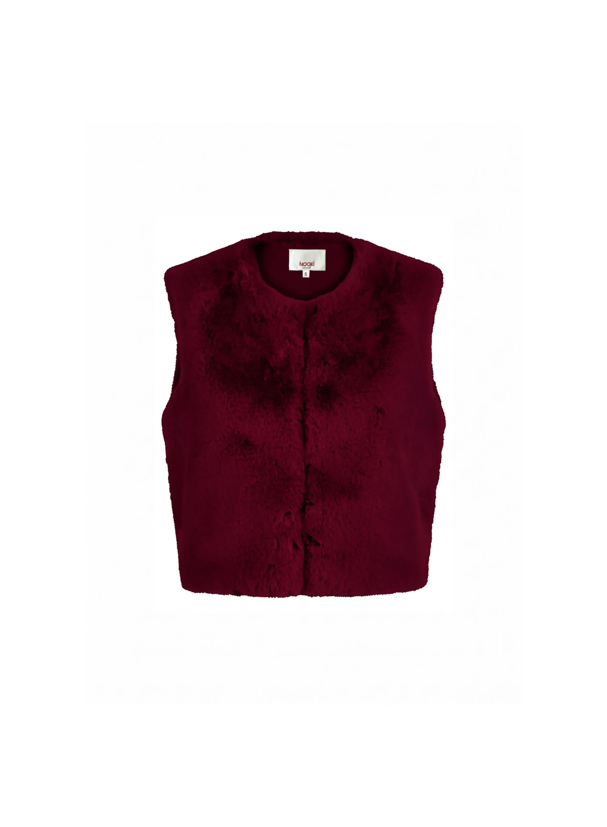 Nooki Edelweiss Faux fur Gilet in Plum