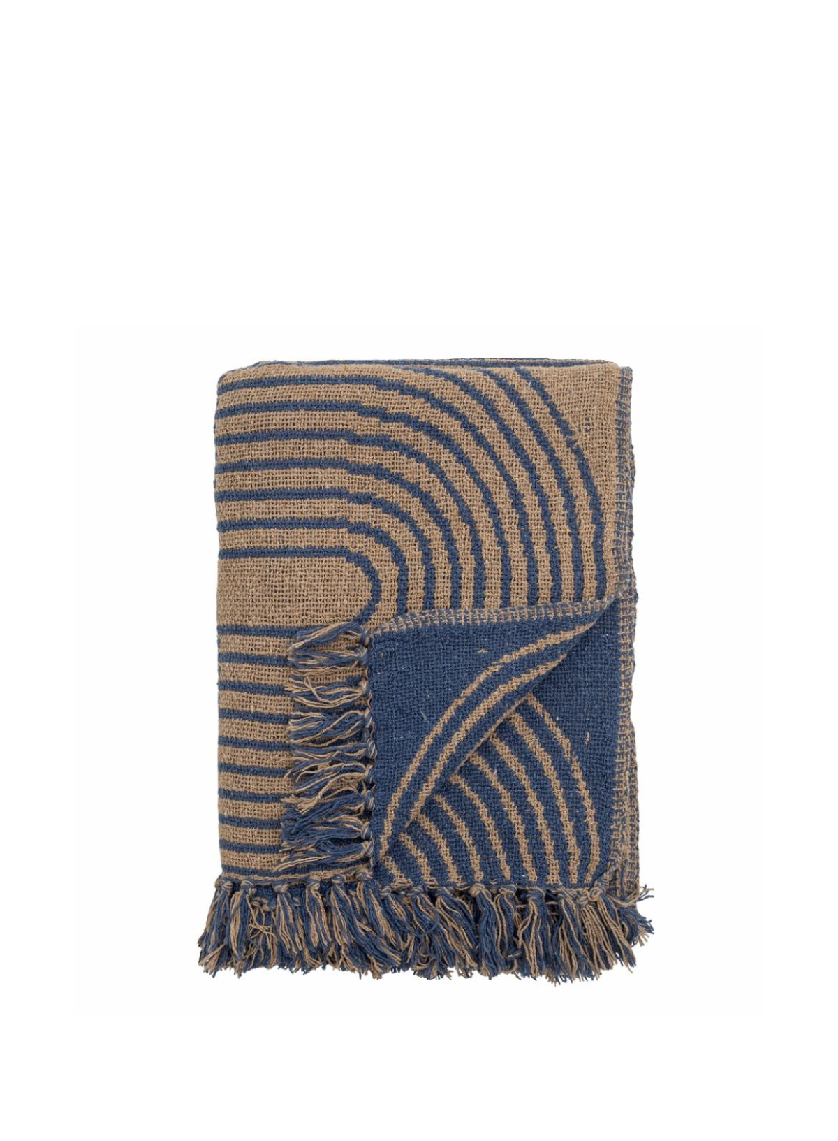 Tiffanie Blue Recycled Cotton Throw from Bloomingville