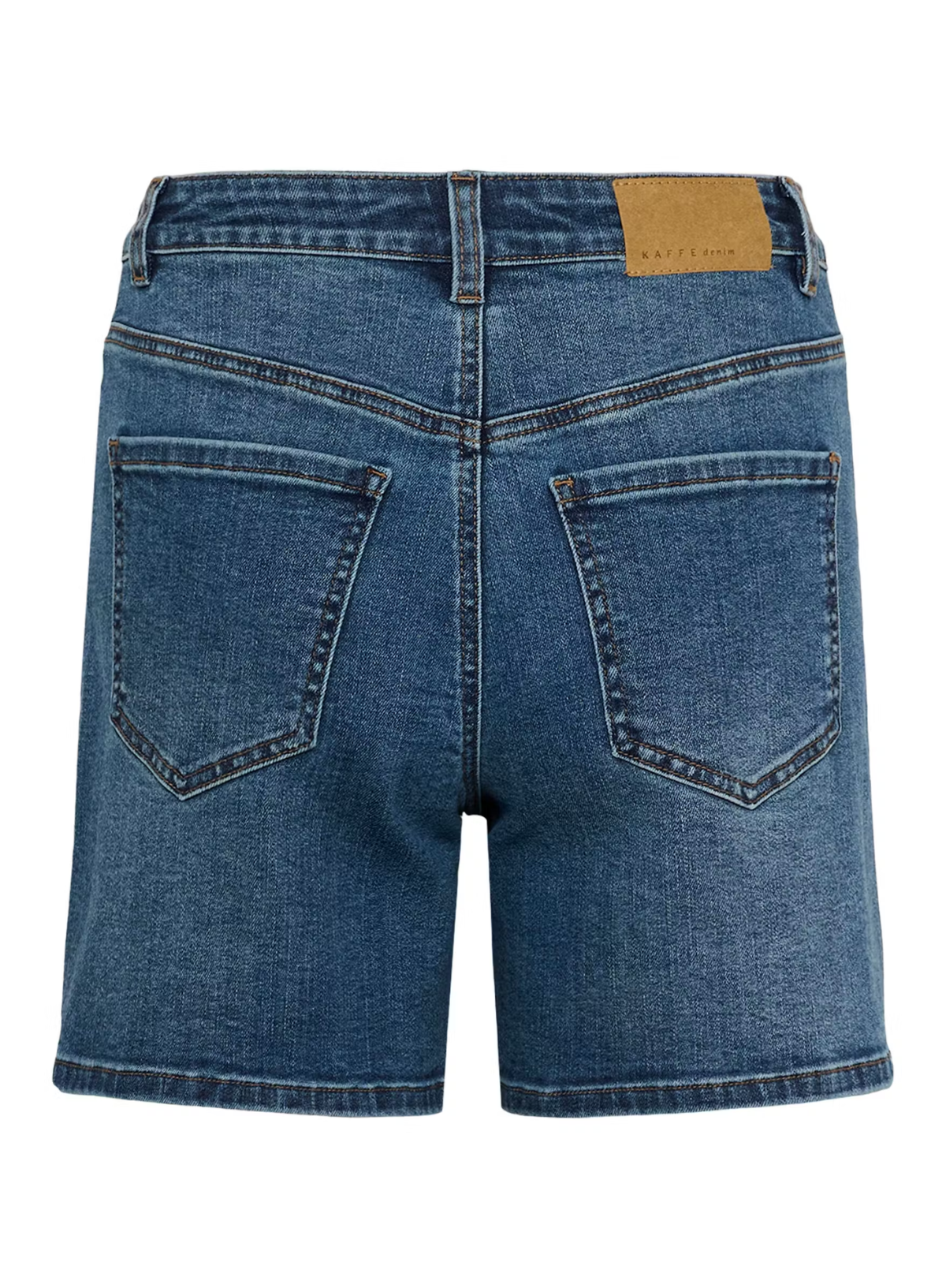 Kaffe Brook HW Reg Fit Shorts in Medium Blue Denim