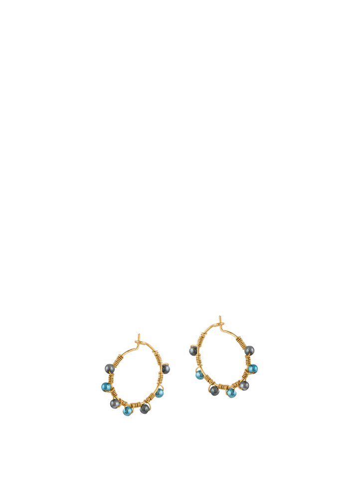 Stanimira Beaded Earrings in Blue from Big Metal