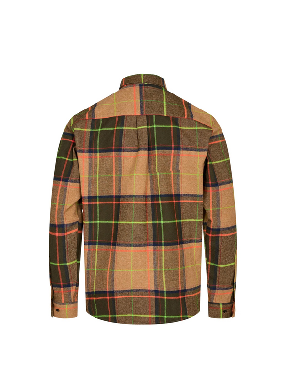 Leif L/S Checked Shirt in Forest Night from Anerkjendt