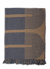 Tiffanie Blue Recycled Cotton Throw from Bloomingville