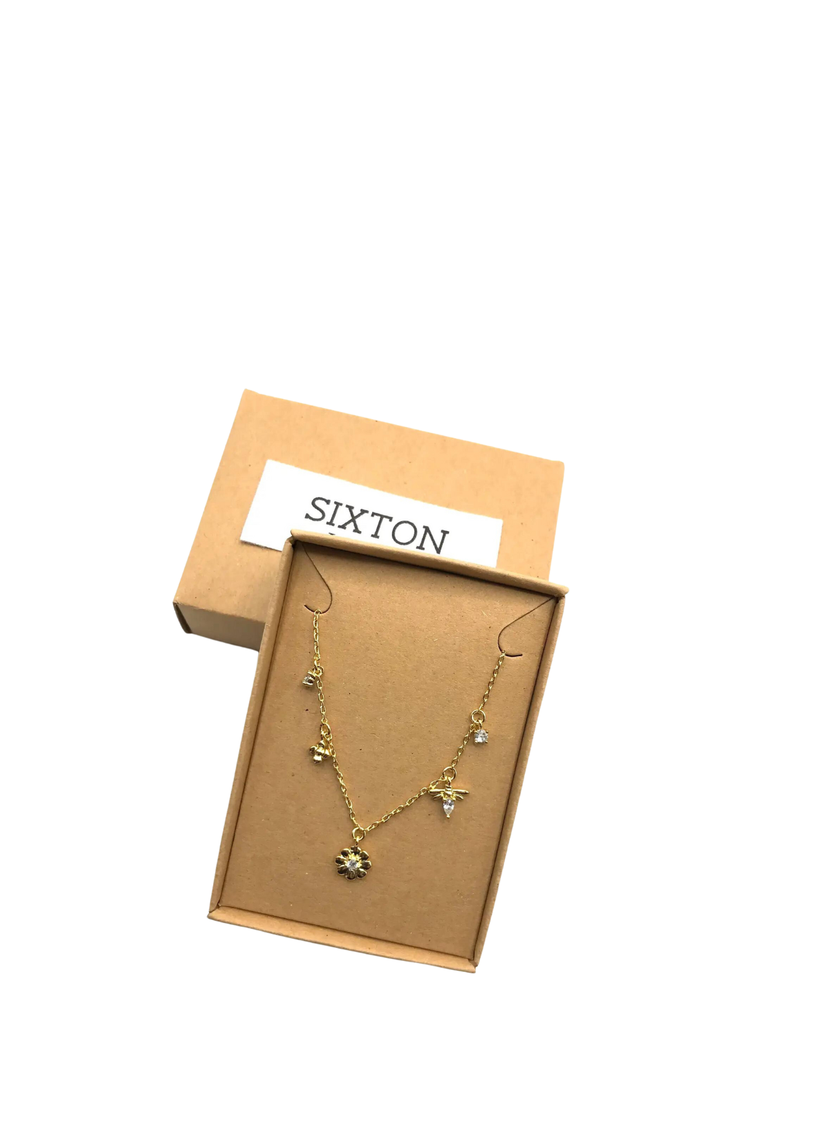 Boho Bee Charm Necklace from Sixton