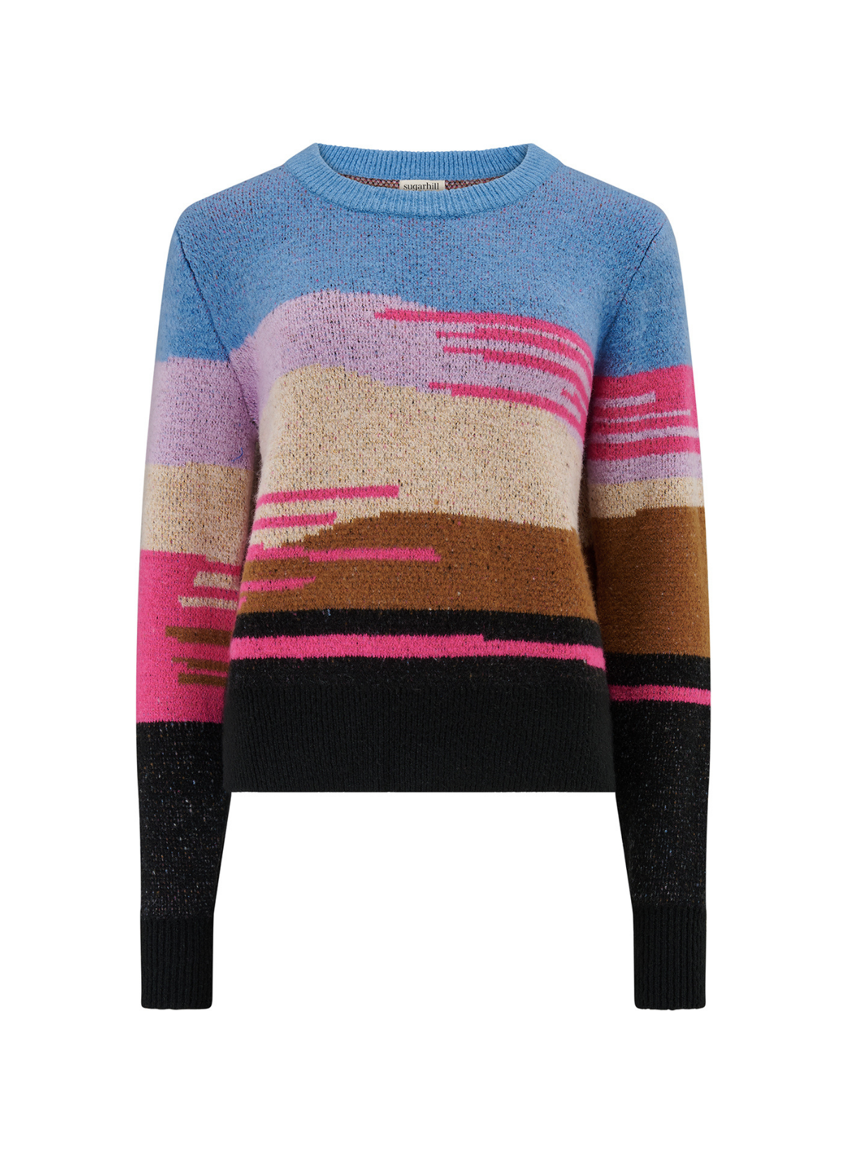 Sugarhill Brighton Asher Jumper in Multi, Abstract Landscape