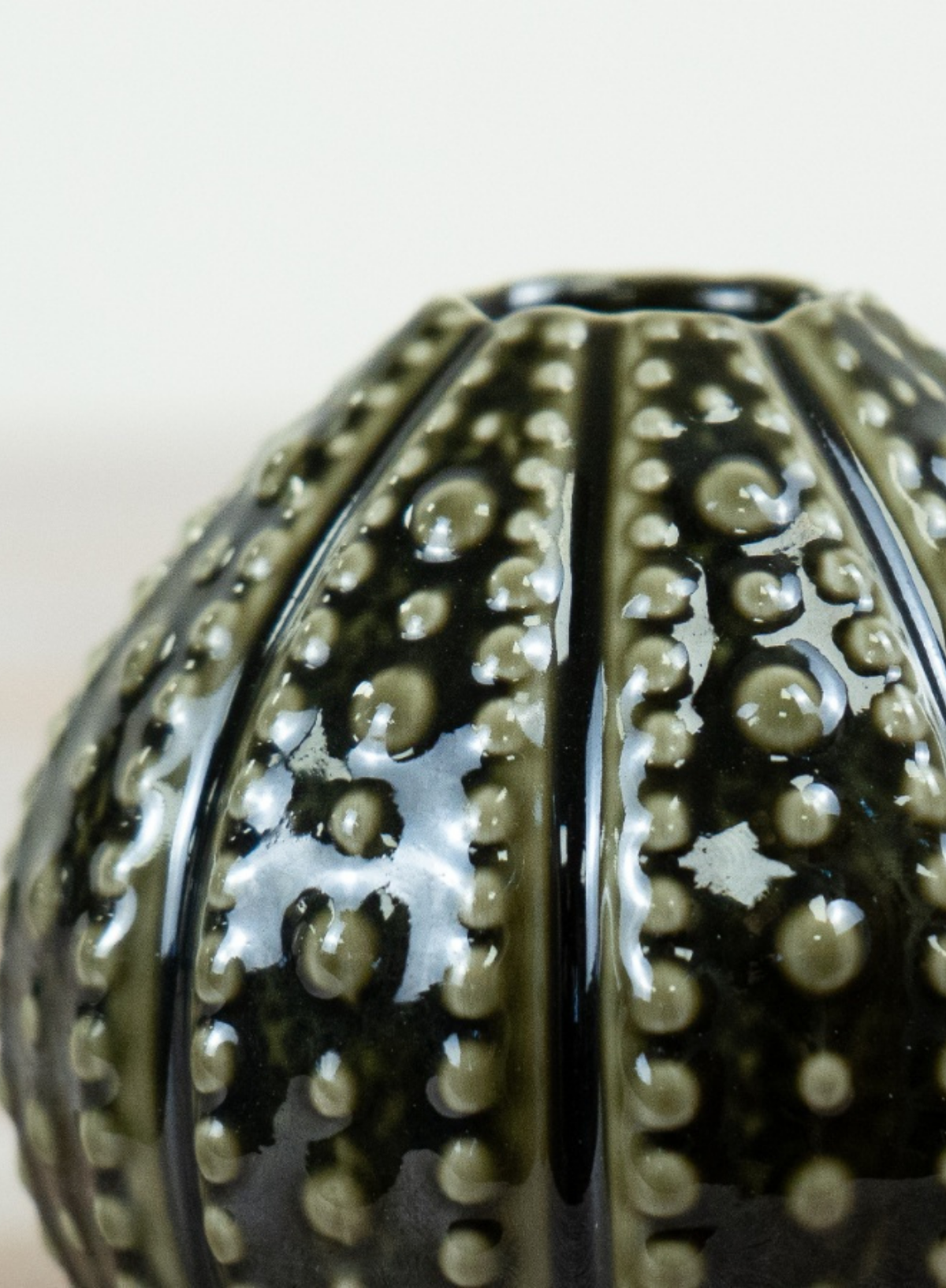 Gainsborough Giftware Sea Urchin Dark Green Vase, 11.5cm
