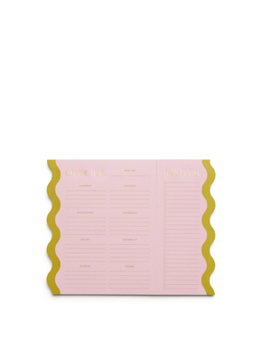 Meal Planner Notepad with Magnets in Pink and Chartreuse from Designworks Ink