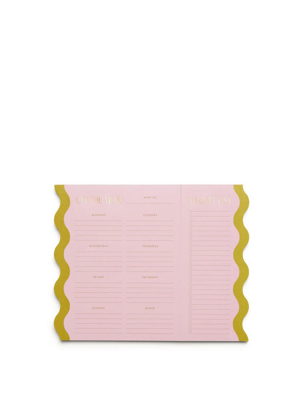 Meal Planner Notepad with Magnets in Pink and Chartreuse from Designworks Ink