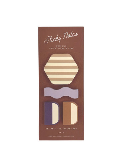 Stripe Sticky Note Set - Page Flags & Tabs from Ruff House Print Shop