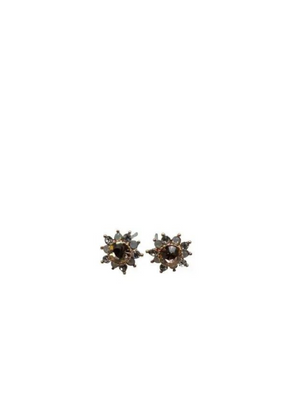 Champagne Flower Sparkle Earrings from Sixton